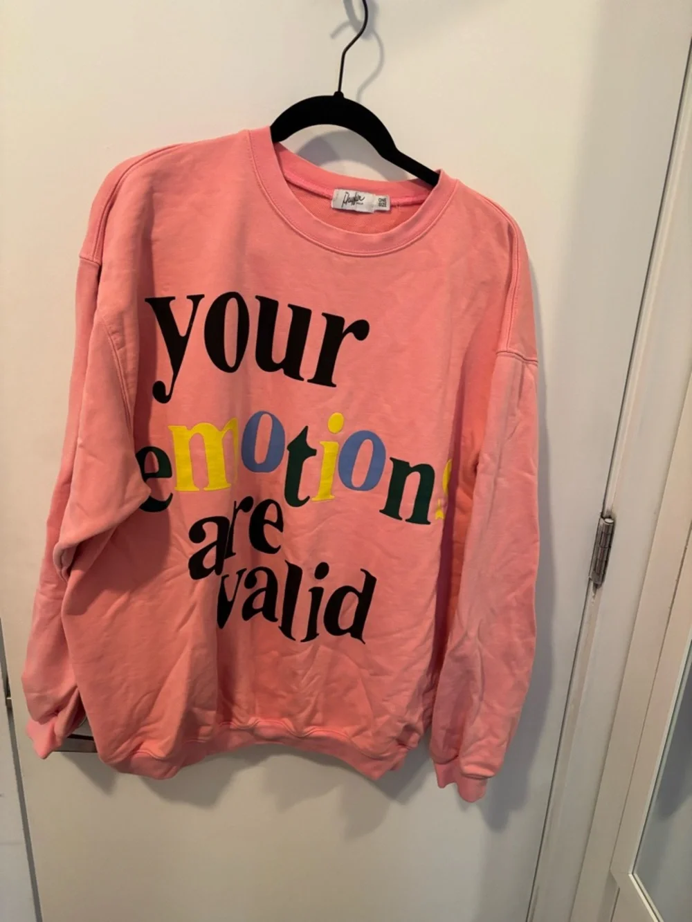 The Mayfair Group Pink 'Your Emotions Are Valid' Sweatshirt - Picture 5 of 6
